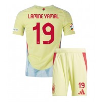 Spain Lamine Yamal #19 Replica Away Minikit Euro 2024 Short Sleeve (+ pants)